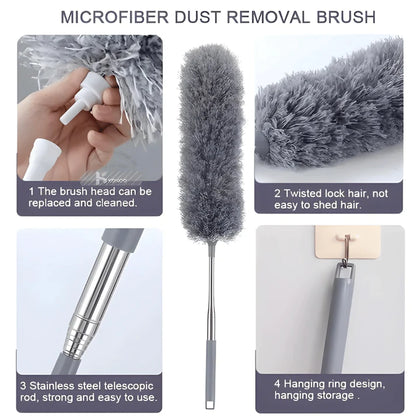 EXTENDABLE FAN CLEANING DUSTER + Toilet Brush (FREE)