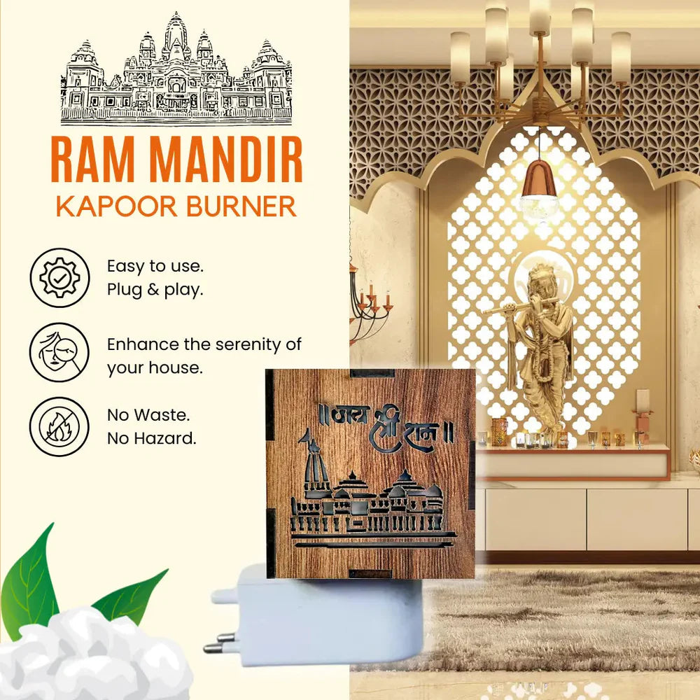 Ayodhya Ram Mandir Electric Aroma Burner & Night lamp – LuxShop