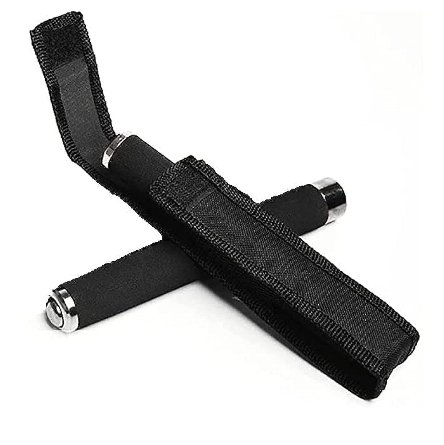 Heavy-Duty Telescopic Steel Baton – Self-Defense Stick with Grip Handle & Holster