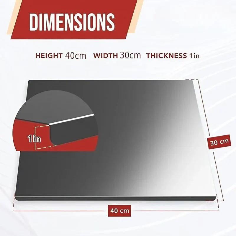 Scratch Less Stainless Steel Kitchen Chopping Board