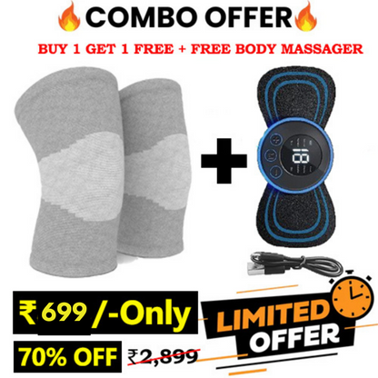 Instant Pain Relief Bamboo Compression Knee Sleeves +🔥 FREE Body Massager🔥