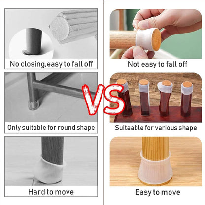 Leg Caps for Furniture- Easy movement & No more floor scratches