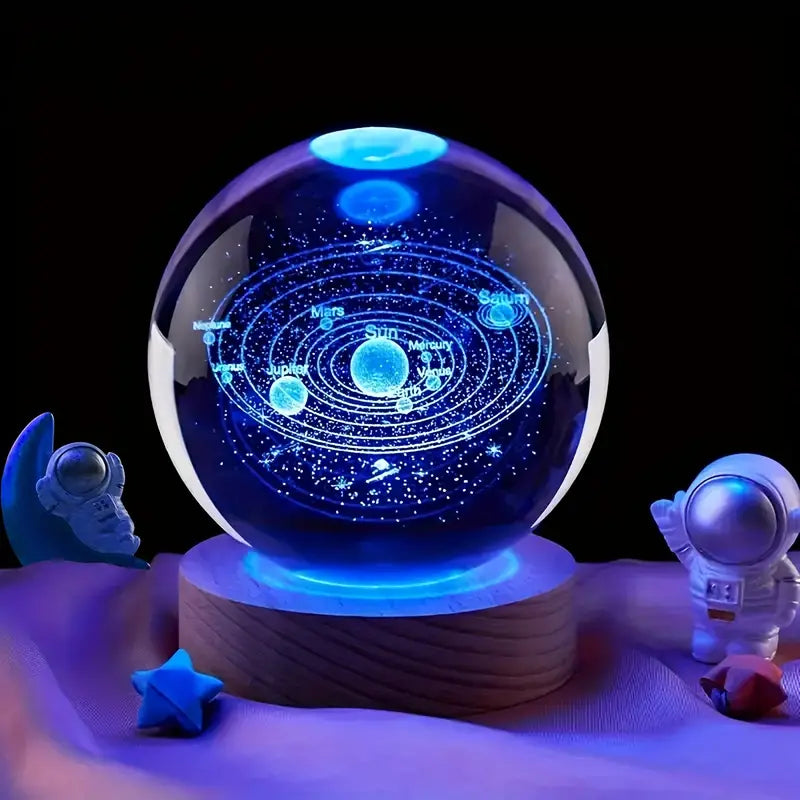 3D Galaxy Crystal Ball Night Lamp,