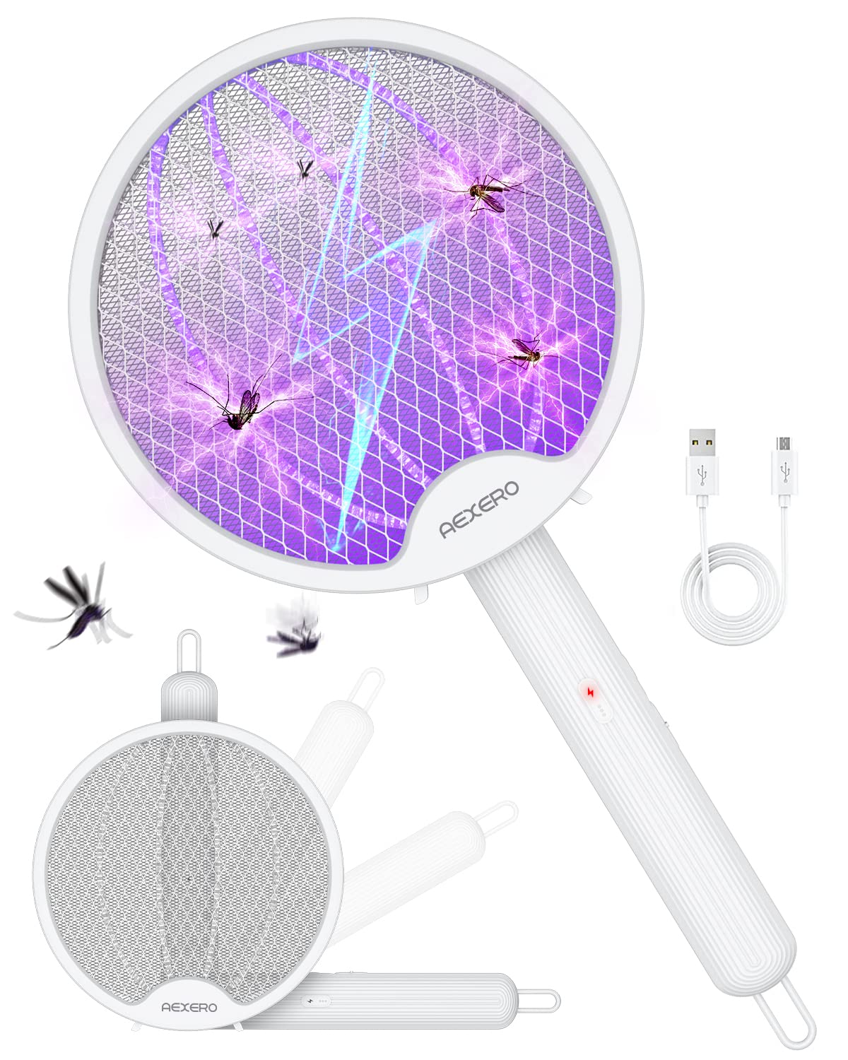 Mosquito Killer Bat Foldable & Rechargeable with LED Light Racket